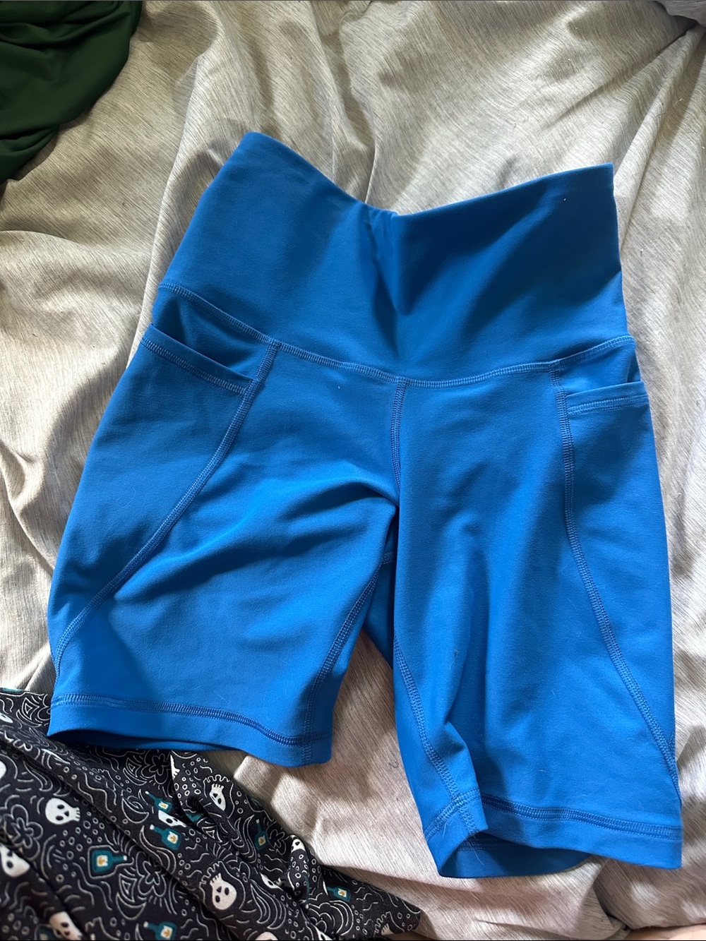 Old Navy Royal Blue High-Rise Bike Shorts with Side Pockets
